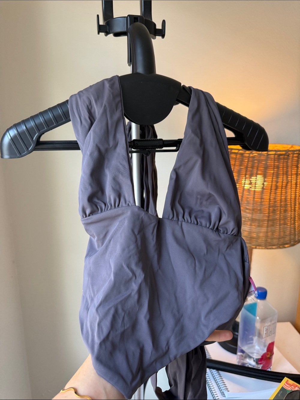 Edikted Gray Halter Crop Top